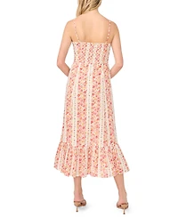 CeCe Women's Sleeveless V-Neck Midi Dress