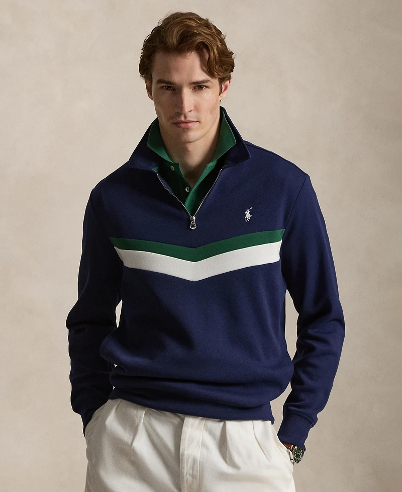 Polo Ralph Lauren Men's Double-Knit Quarter-Zip Sweatshirt