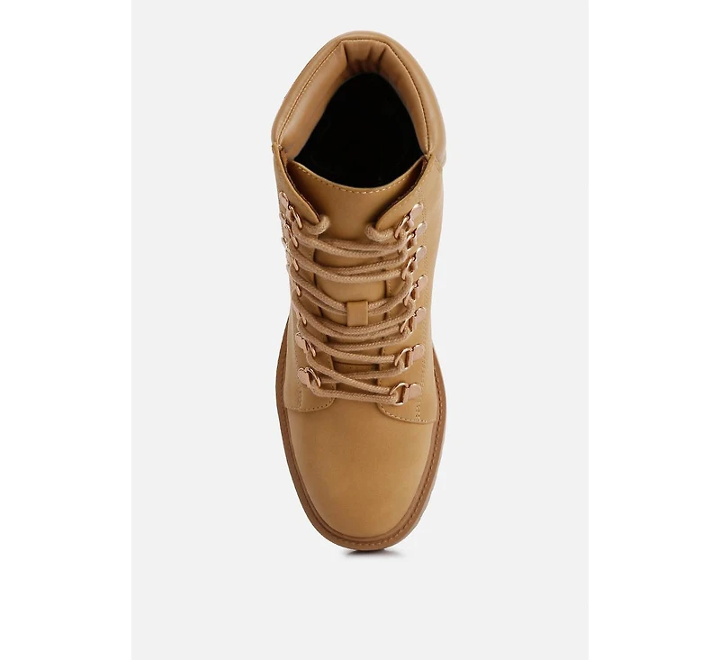 Womens shirly soft leather lace-up boots