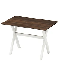 Slickblue Modern Wooden Dining Table with X Shaped Frame Kitchen Table