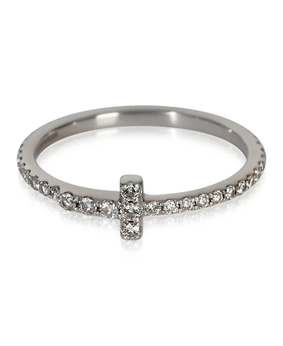 Pre-Owned Tiffany & Co White Gold Diamond Tiffany T Wire Ring