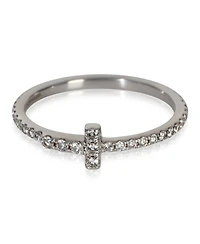 Pre-Owned Tiffany & Co White Gold Diamond Tiffany T Wire Ring