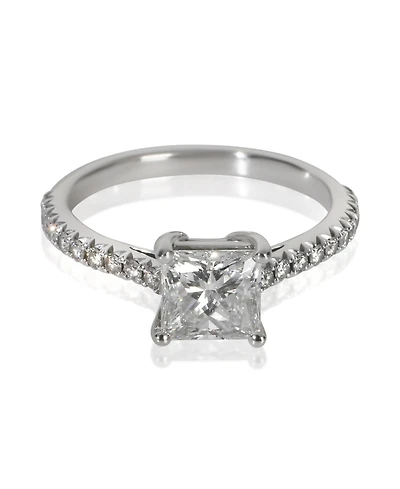 Pre-Owned Tiffany & Co 0.99 ct Princess Diamond Novo Engagement Ring