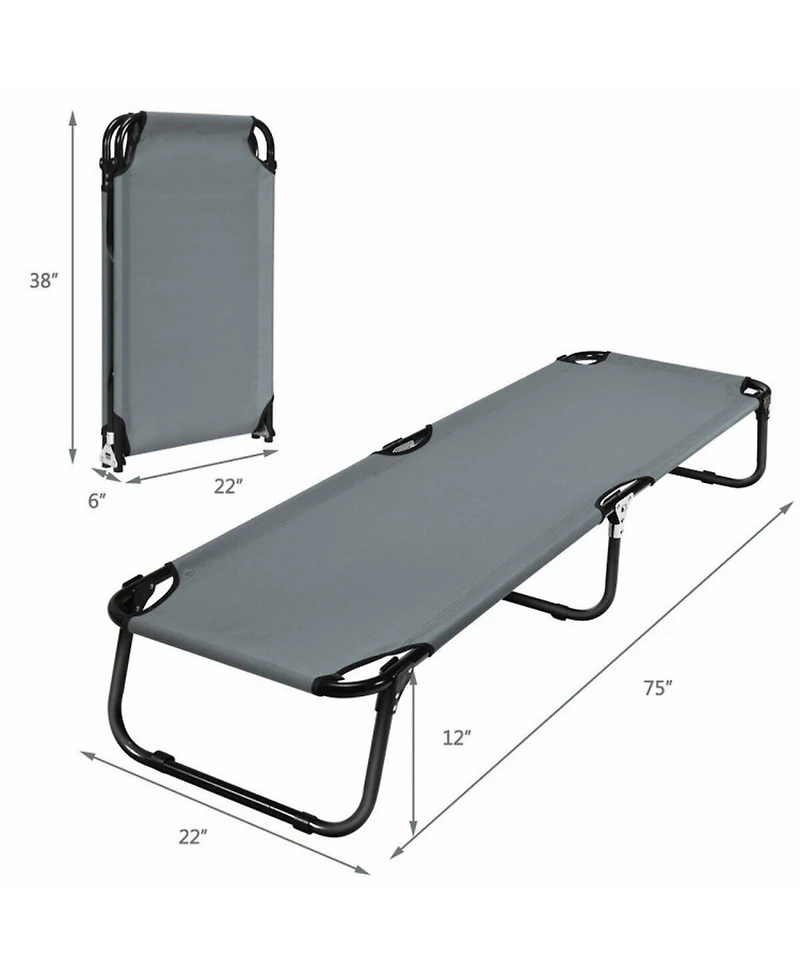 Gouun Folding Elevated Camping Cot for Sleeping, Hiking and Travel