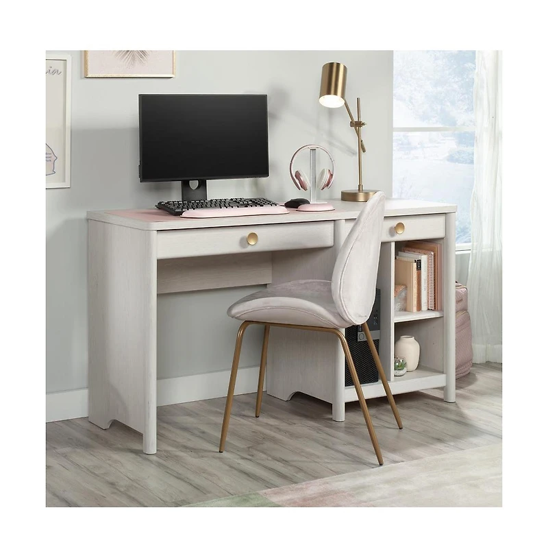 Sauder Dover Edge Desk, Glacier Oak finish