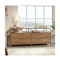 Sauder International Lux 4-Drawer Dresser, Sindoori Mango Finish