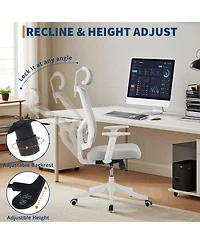 gaomon Ergonomic High Back Mesh Office Chair with Recline, Flip Up Arms and Adjustable Headrest