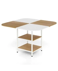 Modern 47.5 Inches Square Kitchen Table Mixed Color Tabletop