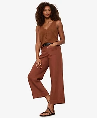 Sanctuary Women's Soft Marine Cotton Cropped Pants