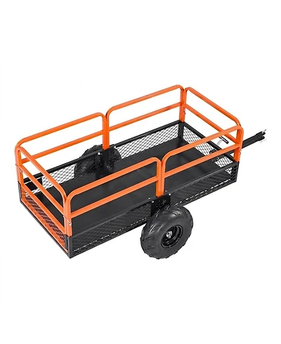 Sugift 22 Cu Ft Steel Dump Utility Trailer for Atv Utv and Mowers