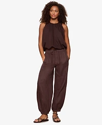 Sanctuary Women's Melody Linen Mid-Rise Balloon Jogger Pants