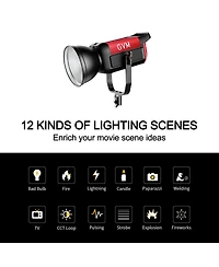 Gvm Pro SD200B 200W Bi-Color Led Video Cob Spotlight Kit with Lantern Softbox and Light Stand