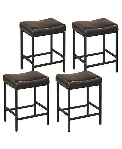 Gymax 2 Pcs Bar Stools Set of 2 25 Inch Counter Height Bar Chairs for Kitchen Island