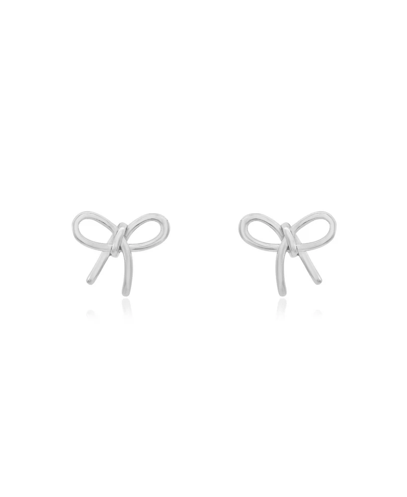 The Lovery Loopy Bow Stud Earrings Sterling Silver