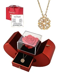 Gnuadz Preserved Rose Necklace Daughter Gift