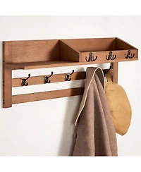 Yigii Solid Pine Wood Wall Organizer