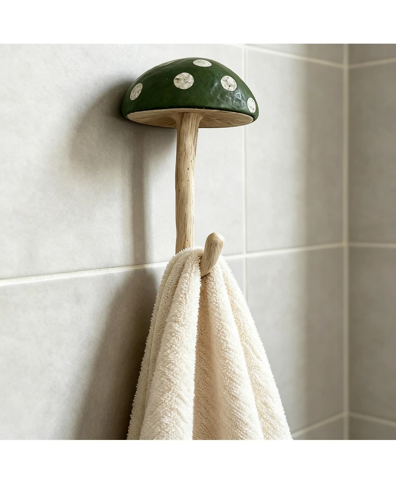 Yigii Cute Mushroom Wall Hooks for Home Decor - Kitchen, Bedroom, Bathroom