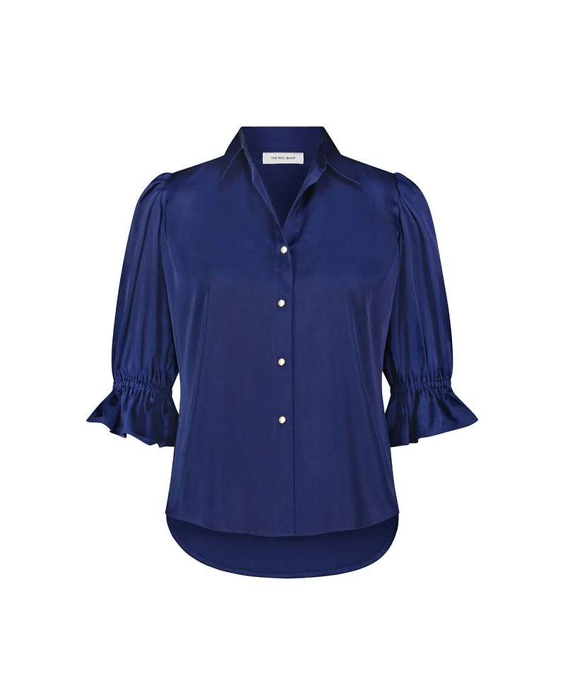 The Noli Shop Women's Cindy Ruffle Sleeve Blouse