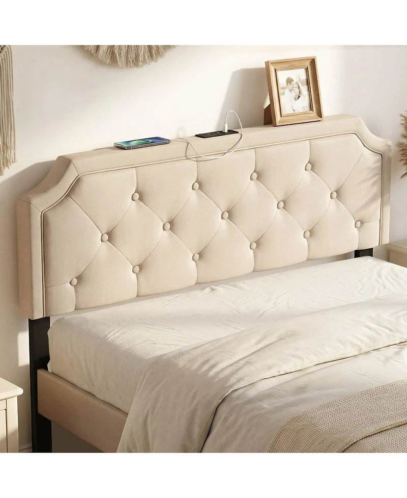 Slickblue Modern Tufted Headboard with Upholstered Design for Comfortable Bed Back Support