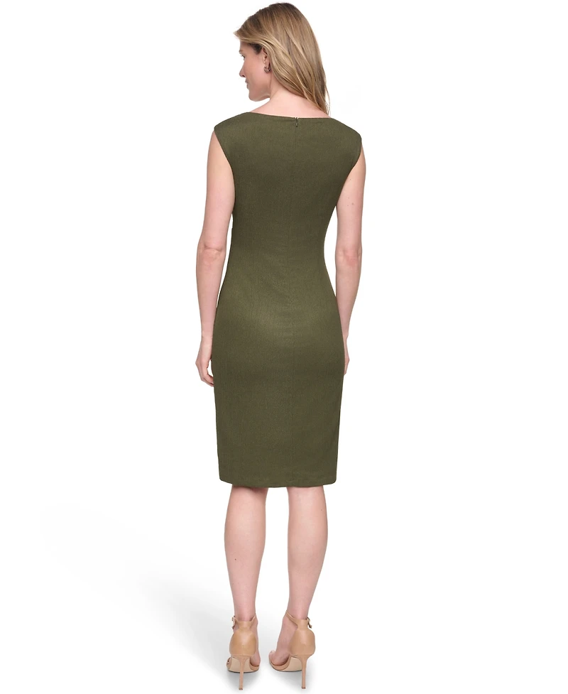 Jessica Howard Women's Crinkle Knit Sheath Dress