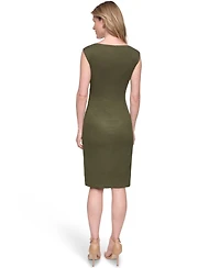 Jessica Howard Women's Crinkle Knit Sheath Dress