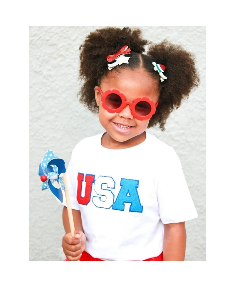 Sweet Wink Little and Big Girls Patriotic Pop Clip Set