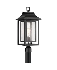 John Timberland Cecile 23 High Mission Outdoor Post Mount Light Fixture Pole Porch House Box Lantern Weatherproof Clear Glass Shade