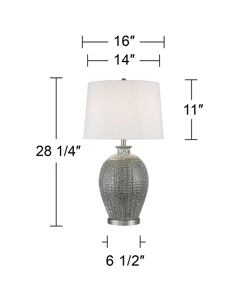 360 Lighting Ainsworth 28 1/4"H Textured Glaze Ceramic Table Lamp Set of 2