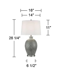360 Lighting Ainsworth 28 1/4"H Textured Glaze Ceramic Table Lamp Set of 2