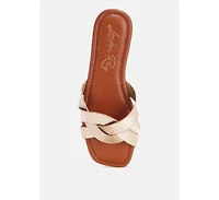 London Rag Women's Dickery Knotted Straps Detail Slip Ons