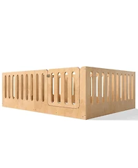 Streamdale Furniture Montessori Floor Bed with High Fence and Door