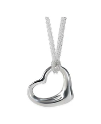 Pre-Owned Tiffany & Co Sterling Silver Elsa Peretti Open Heart Pendant