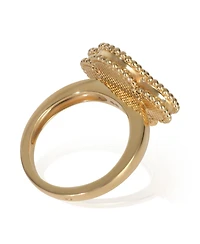Pre-Owned Van Cleef & Arpels Yellow Gold Malachite Magic Alhambra Ring