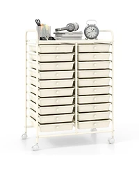 Slickblue Rolling Storage Cart 20 Drawer Organizer for Studio Use