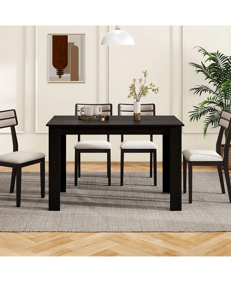 Slickblue Extendable Dining Table 47 to 62 Inches Seats 4-8 Rectangular
