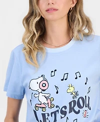 Snoopy Juniors' Let's Roll Graphic T-Shirt