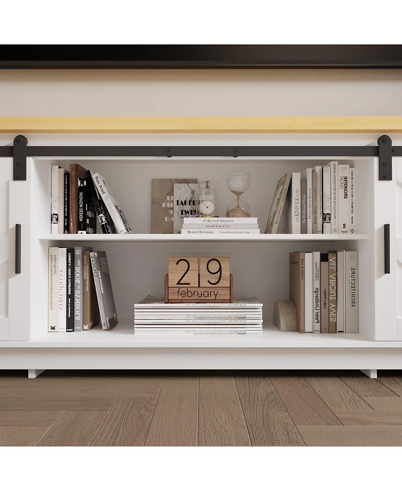 Homsee Large Tv Stand with 4 Drawers, Media Console