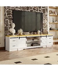 Homsee Large Tv Stand with 4 Drawers, Media Console