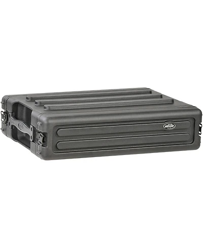 Skb 2U Roto-Molded Shallow Rack Case with Steel Rails