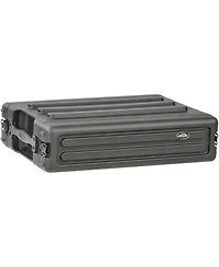 Skb 2U Roto-Molded Shallow Rack Case with Steel Rails