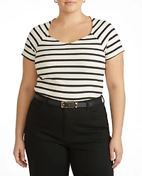 Universal Standard Plus Carey Ribbed Sweetheart Tee