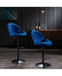 flynama Adjustable Counter Height Bar Stools Set of 2 with Back and Footrest