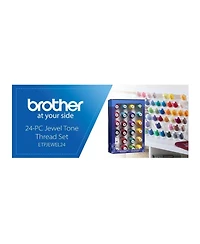 Brother 24-Piece Jewel Tone Embroidery Thread Set