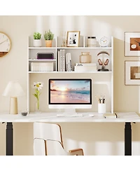 Slickblue Desktop Bookshelf with 6 Shelves Countertop Storage Hutch