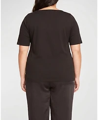 Universal Standard Plus Women's Bella Boatneck Tee