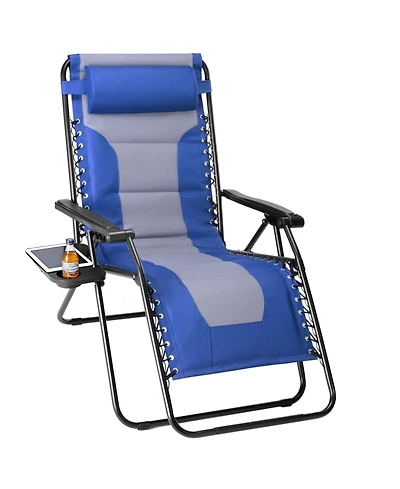 Yiortwo Zero Gravity Recliner Chair Folding Outdoor Lounge with Cushion