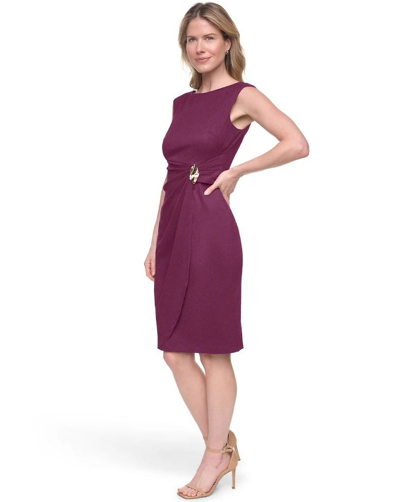 Jessica Howard Petite Boat Neck Cap-Sleeve Dress