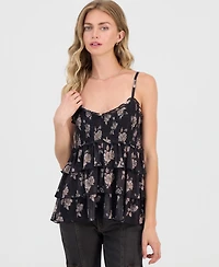 Madden Girl Juniors' Smocked Babydoll Tank