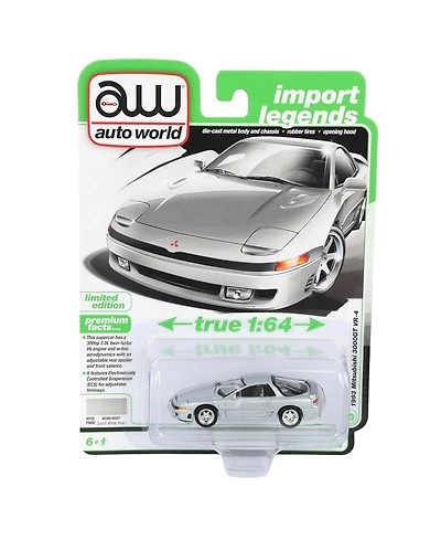 Auto World 1/64 1993 Mitsubishi 3000GT Vr-4 Replica, Zurich Pearl, Import Legends Series