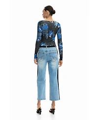 Desigual Women's Two-material denim trousers